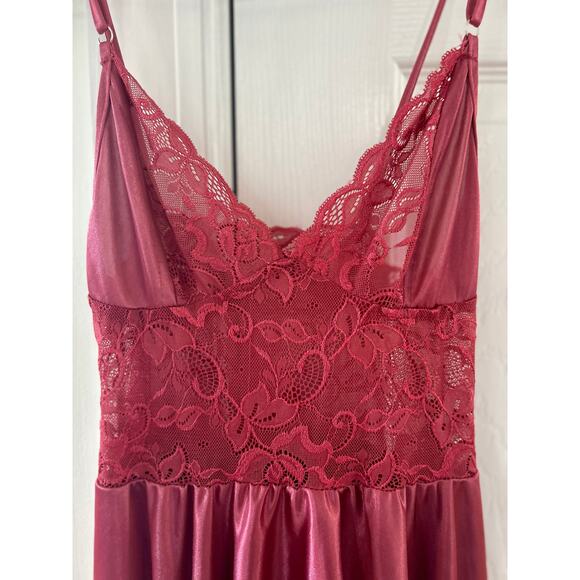 Mauve Pink Lace Skater Skirt Lingerie Nighty Slip Whimsygoth Fairy - Picture 2 of 5